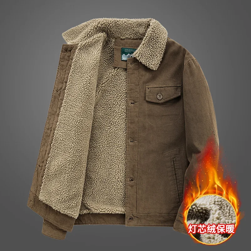 Men Fleece Casual Corduroy Jacket Warm Parkas Coats Male Casual Multiple pockets Oversized Fleece Jackets Mens Solid Clothing
Men Fleece Casual Corduroy Jacket Warm Parkas Coats Male Casual Multiple pockets Oversized Fleece Jackets Mens Solid Clothing