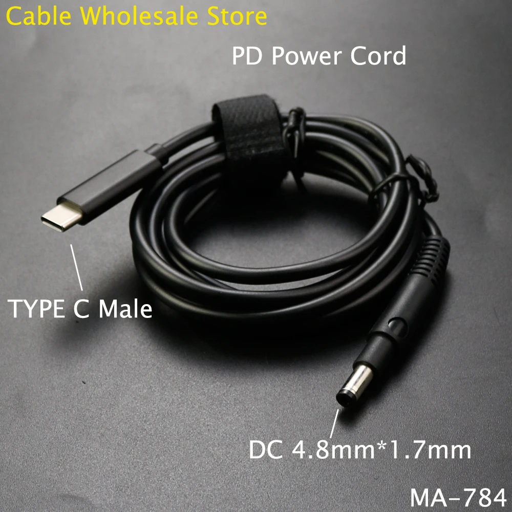 1Pcs 65w USB C-Type Male To DC 4.8mm*1.7mm Plug PD Power Cord Charging Cable Converter, Suitable For Laptop 1.5M
1Pcs 65w USB C-Type Male To DC 4.8mm*1.7mm Plug PD Power Cord Charging Cable Converter, Suitable For Laptop 1.5M