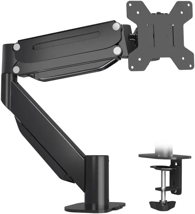 Ultrawide Single Monitor Arm for 17-43 inch Curved/Flat Screens, Holds 28.6 lbs, Gas Spring Adjustable, VESA 75/100mm, Black
Ultrawide Single Monitor Arm for 17-43 inch Curved/Flat Screens, Holds 28.6 lbs, Gas Spring Adjustable, VESA 75/100mm, Black