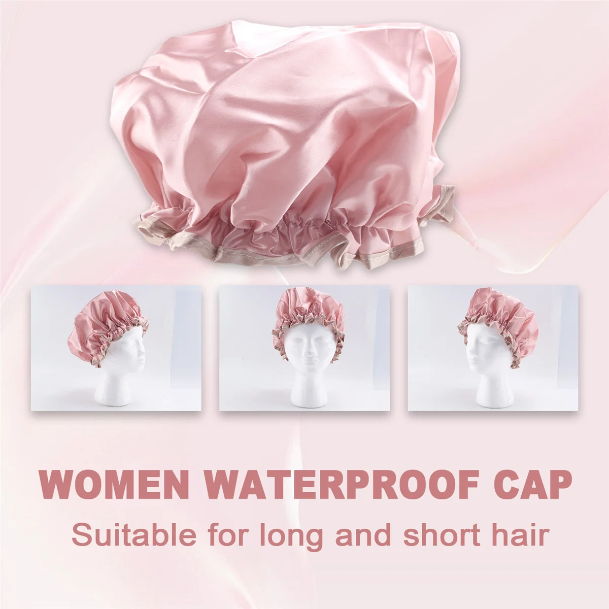 ABIYY-Double-Layer Shower Cap Women's Waterproof Cap Bath Long Hair Shower Cap Hair Cover Lampblack Dry Hair Cap Champagne
ABIYY-Double-Layer Shower Cap Women's Waterproof Cap Bath Long Hair Shower Cap Hair Cover Lampblack Dry Hair Cap Champagne