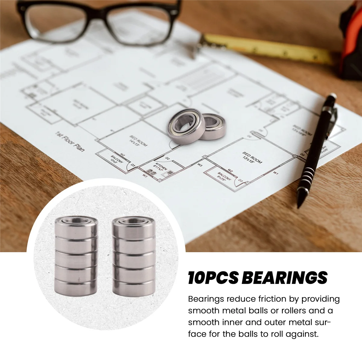 ABQR 10pcs Miniature Rubber Sealed Metal Shielded Metric Radial Ball Bearing, MR126 ZZ 6 X 12 X 4MM
ABQR 10pcs Miniature Rubber Sealed Metal Shielded Metric Radial Ball Bearing, MR126 ZZ 6 X 12 X 4MM