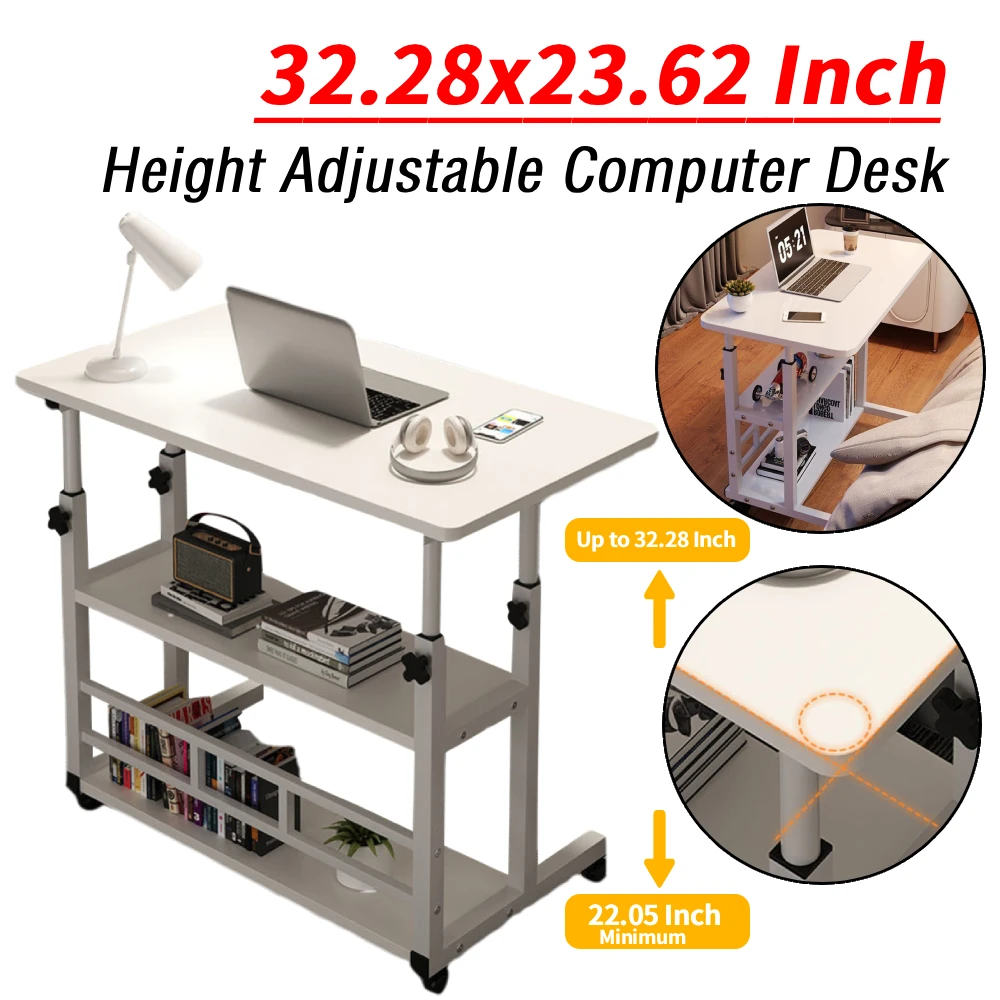 Компьютерный стол размером 32,28x23,62 дюйма с вращающимися колесами, домашний стол с регулируемой высотой, 3-слойный деревянный стол для хранения ноутбука, полка для хранения
Компьютерный стол размером 32,28x23,62 дюйма с вращающимися колесами, домашний стол с регулируемой высотой, 3-слойный деревянный стол для хранения ноутбука, полка для хранения