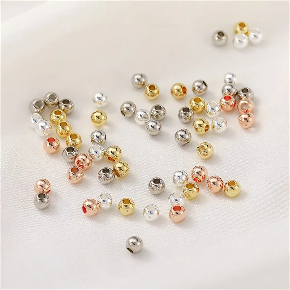 14K Gold-wrapped 18K Gold Beads Scattered Round Beads Separated Loose Bead Diy Bracelet Necklace Jewelry Accessories
14K Gold-wrapped 18K Gold Beads Scattered Round Beads Separated Loose Bead Diy Bracelet Necklace Jewelry Accessories