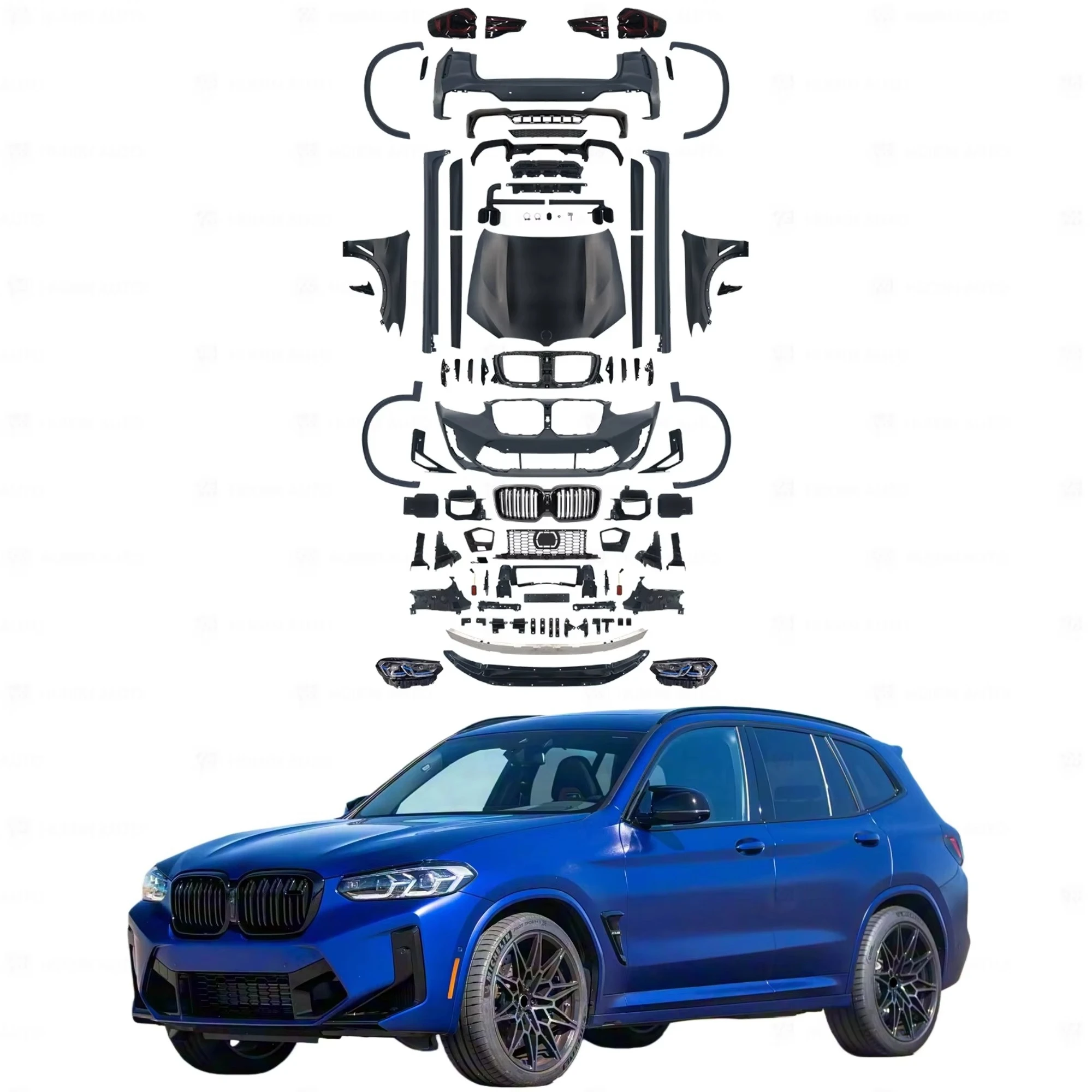 STLF Car Body Kit for BMWs X3 F25 2011-2017 Upgrade F97 LCI X3M Model Front and Rear Bumper Auto Lamps Side Skirts Hood Fenders
STLF Car Body Kit for BMWs X3 F25 2011-2017 Upgrade F97 LCI X3M Model Front and Rear Bumper Auto Lamps Side Skirts Hood Fenders