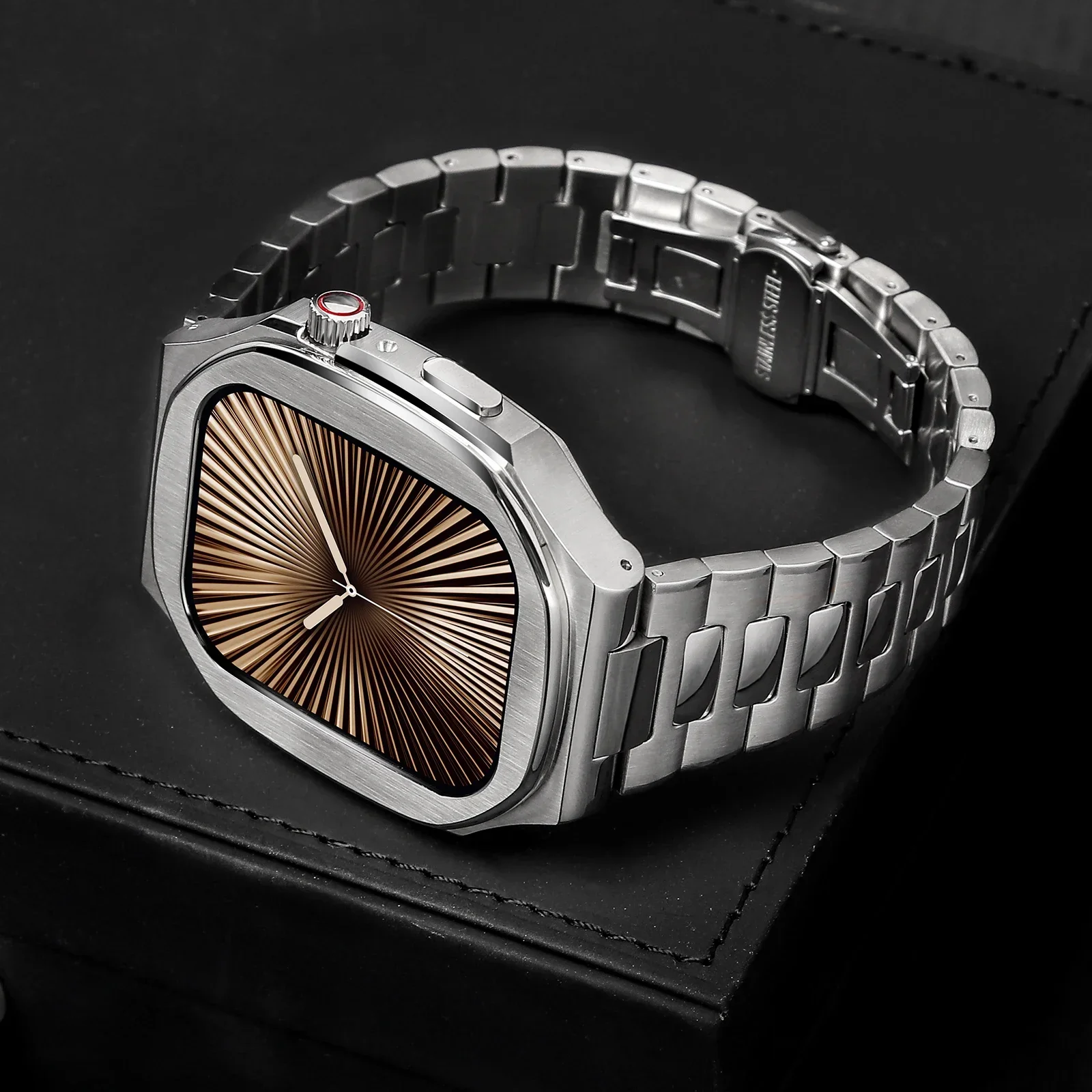 Luxury Modification Kit for Apple Watch Band S10 46mm Mod Kit Stainless Steel Strap Frame Accessories for Iwatch Series 10 46mm
Luxury Modification Kit for Apple Watch Band S10 46mm Mod Kit Stainless Steel Strap Frame Accessories for Iwatch Series 10 46mm