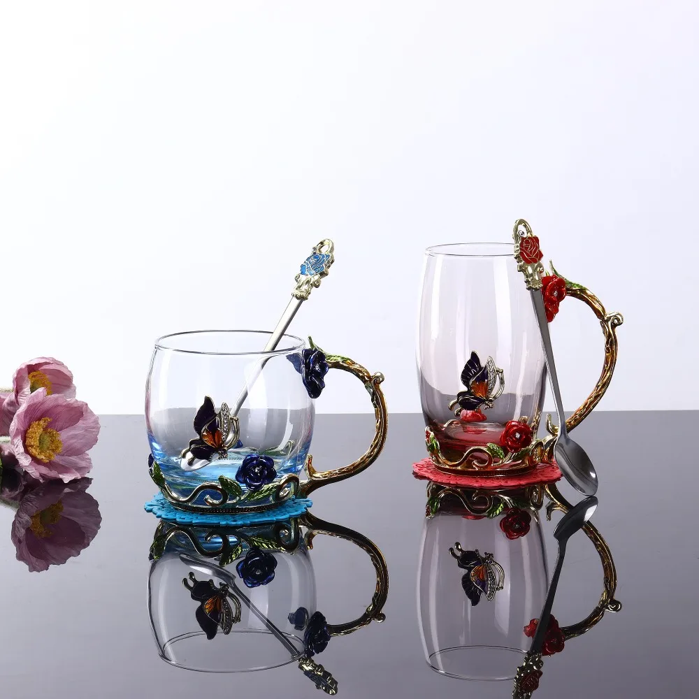 Drinkware Glass Enamel Flower Tea Cup Flower Pattern Heat-Resistant Coffee Cup Transparent with Spoon Tea Mug Afternoon Tea
Drinkware Glass Enamel Flower Tea Cup Flower Pattern Heat-Resistant Coffee Cup Transparent with Spoon Tea Mug Afternoon Tea