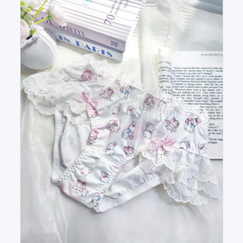 Japanese Original Lolita Female Lace Underwear Anime Butterfly Rabbit Comfortable Hip Wrap Panty ABDL Large Adult Cute Briefs
Japanese Original Lolita Female Lace Underwear Anime Butterfly Rabbit Comfortable Hip Wrap Panty ABDL Large Adult Cute Briefs