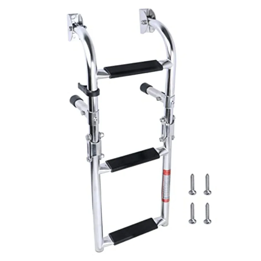 Folding Boat Ladder Stainless Steel 3 Step Swim Ladder Collapsible 2+1 Step Ladder for Swimming Pool Pontoon Dock Stern Mount W
Folding Boat Ladder Stainless Steel 3 Step Swim Ladder Collapsible 2+1 Step Ladder for Swimming Pool Pontoon Dock Stern Mount W