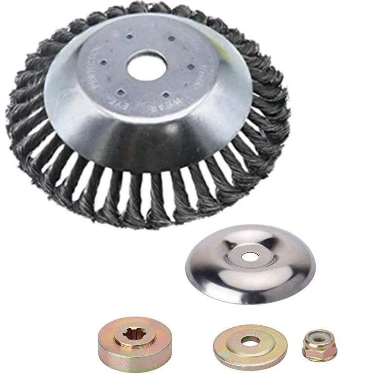 Steal Wire Brush Cutter Trimmer Head Heavy Duty Garden Weed Brush Lawn Mower Head with Adapter Kit for String Trimmers
Steal Wire Brush Cutter Trimmer Head Heavy Duty Garden Weed Brush Lawn Mower Head with Adapter Kit for String Trimmers