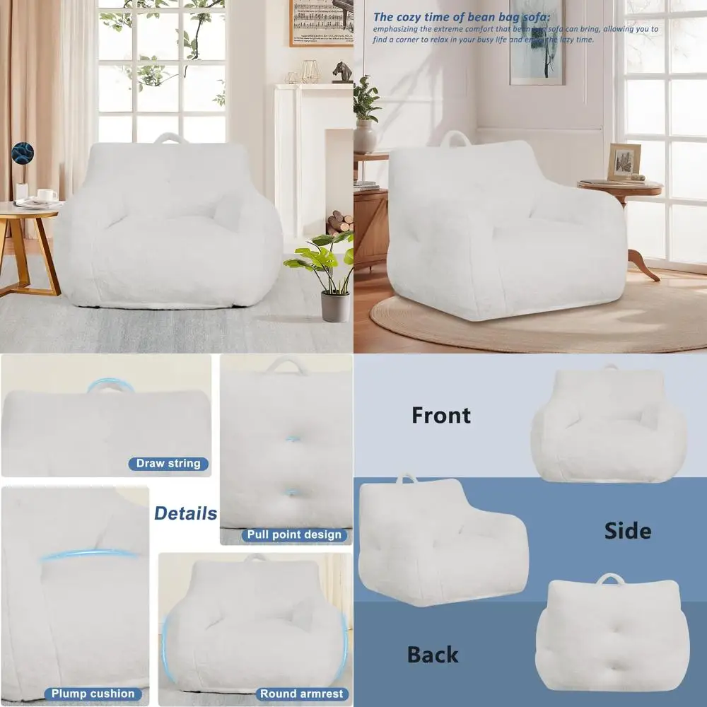 Adult Plush Fabric Bean Bag Chairs - Large Comfy Single Sofa for Living Rooms, Reading Nooks, and Apartments
Adult Plush Fabric Bean Bag Chairs - Large Comfy Single Sofa for Living Rooms, Reading Nooks, and Apartments