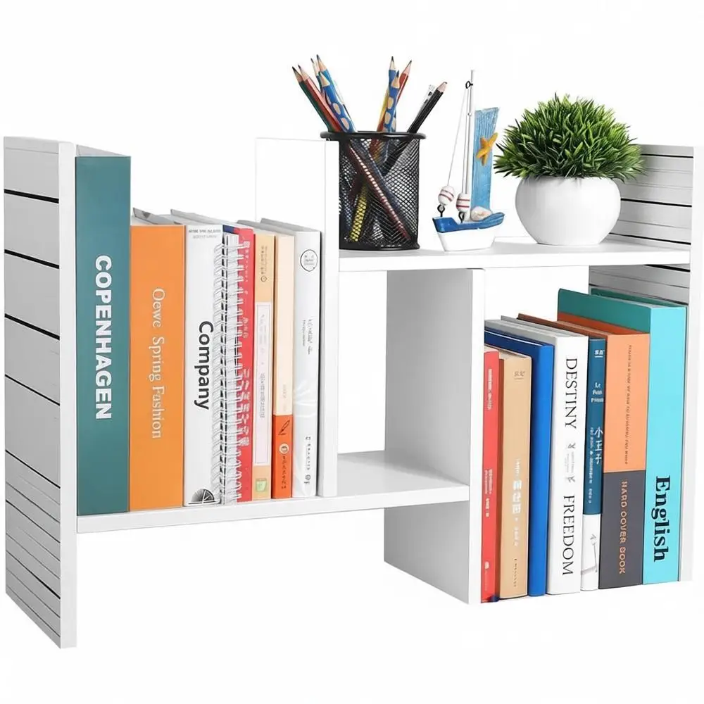 Adjustable Wooden Desktop Bookshelf Organizer for Office and Home Décor (White)
Adjustable Wooden Desktop Bookshelf Organizer for Office and Home Décor (White)