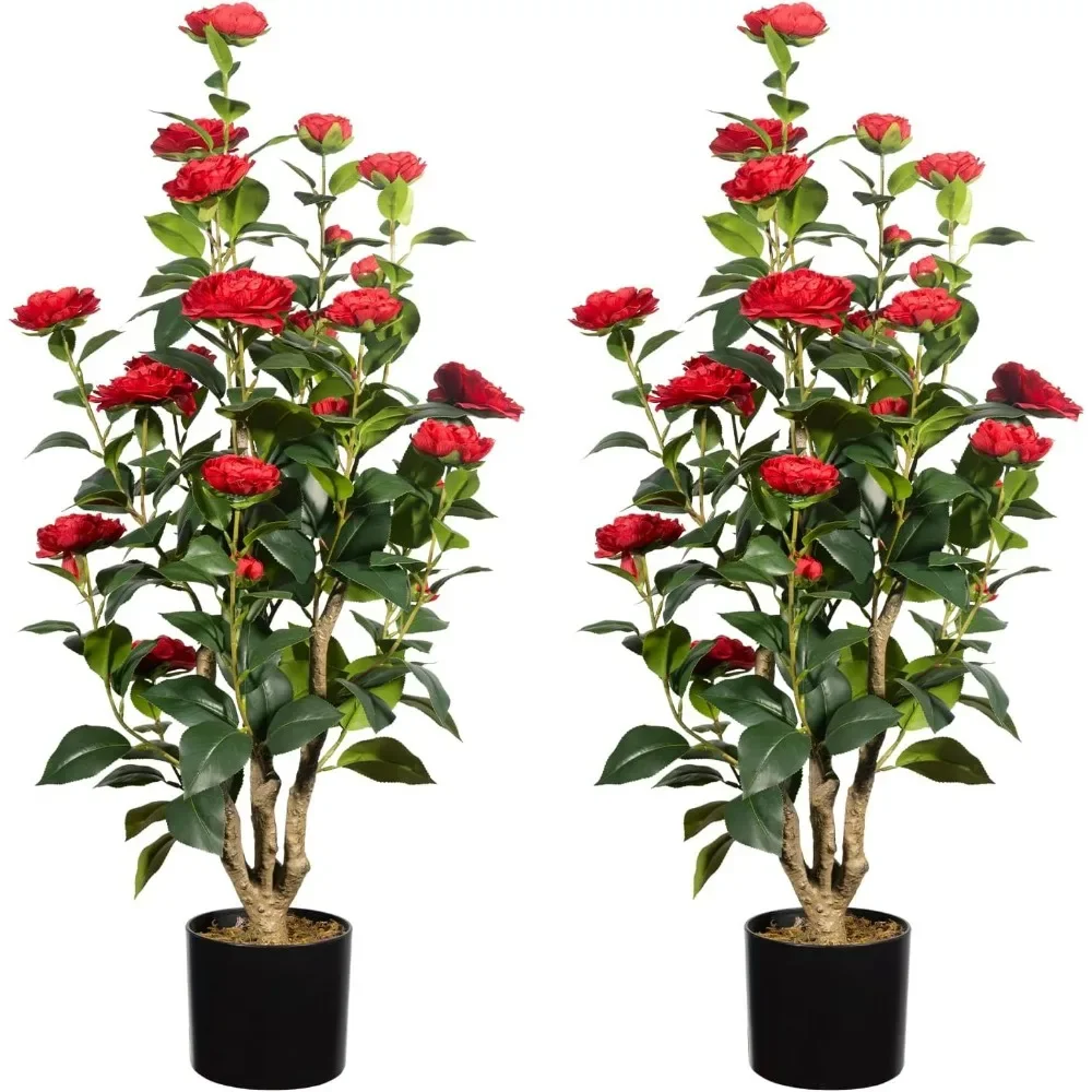 Artificial Camellia Tree 3FT, Red Faux Camellia Plant Fake Potted Camellia Flower Trees Plastic Camellias Tree
Artificial Camellia Tree 3FT, Red Faux Camellia Plant Fake Potted Camellia Flower Trees Plastic Camellias Tree