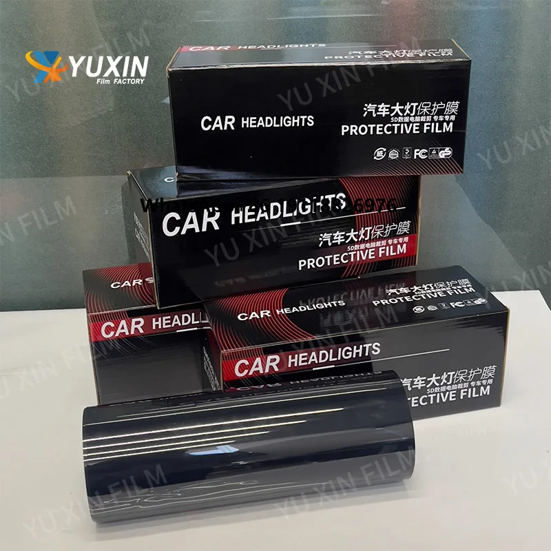 Yuxin TPU Material Non-Yellowing Anti- Scratch 20% VLT Dark Black Paint Protection Film for Headlight
Yuxin TPU Material Non-Yellowing Anti- Scratch 20% VLT Dark Black Paint Protection Film for Headlight
