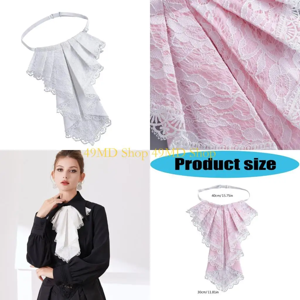 49MD Luxury Courtstyle Detachable Collar Lace Drape Jabot Victorian Colonial Collar
49MD Luxury Courtstyle Detachable Collar Lace Drape Jabot Victorian Colonial Collar