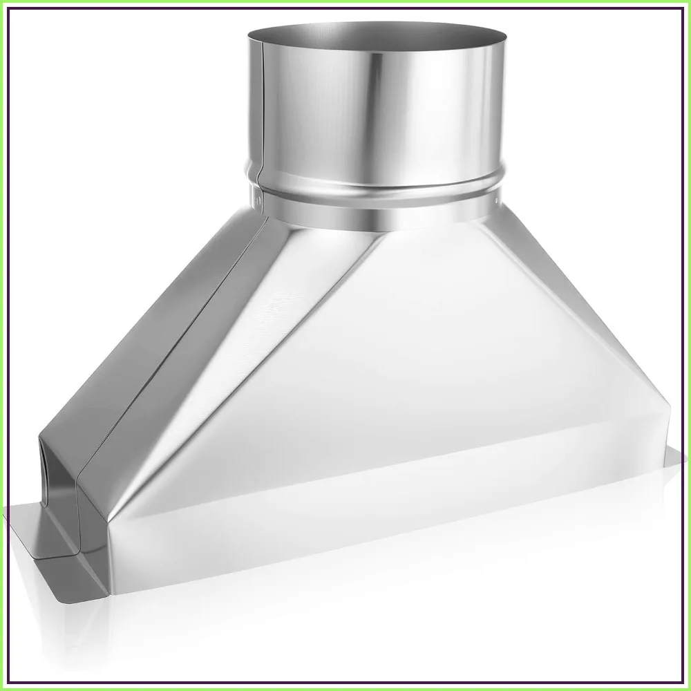 3-1/4" x 10" x 4" Galvanized Rectangular to Round Duct Transition, 4" Diameter Microwave Exhaust Vent Kit
3-1/4" x 10" x 4" Galvanized Rectangular to Round Duct Transition, 4" Diameter Microwave Exhaust Vent Kit