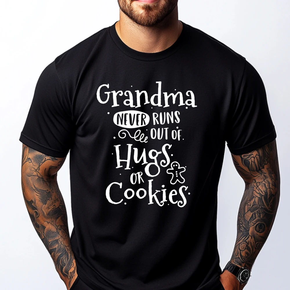 Grandma Never Runs Out Hugs Cookies Baker Christmas Baking Graphic Tee Shirt Men Cotton Funny Camisetas Letter
Grandma Never Runs Out Hugs Cookies Baker Christmas Baking Graphic Tee Shirt Men Cotton Funny Camisetas Letter
