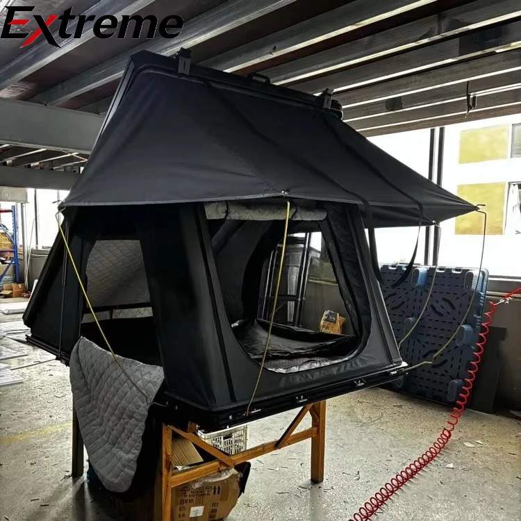 EXTREME Hot Sale 2 to 4 Person Hard Shell Camping Outdoor Car Rooftop Tent Triangle Type of Car Roof Top Tent
EXTREME Hot Sale 2 to 4 Person Hard Shell Camping Outdoor Car Rooftop Tent Triangle Type of Car Roof Top Tent