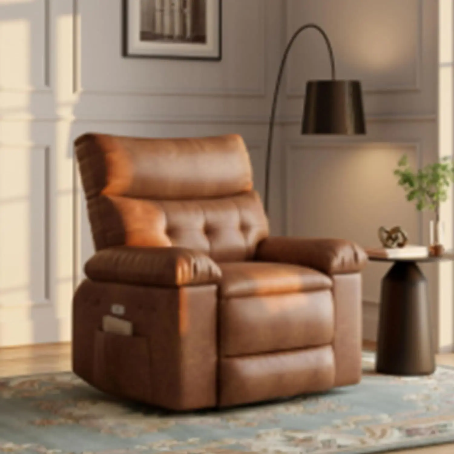 Oversized Swivel Recliner Chair for Adults, 400LB Capacity Manual Recliner with 1.5X Plush Cushion, 3-Position PU, Customized
Oversized Swivel Recliner Chair for Adults, 400LB Capacity Manual Recliner with 1.5X Plush Cushion, 3-Position PU, Customized