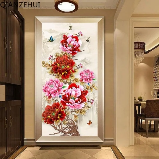 DIY 5D full Diamond Embroidery,Round Diamond beads Peony Living room decoration rhinestone beads Diamond painting
DIY 5D full Diamond Embroidery,Round Diamond beads Peony Living room decoration rhinestone beads Diamond painting
