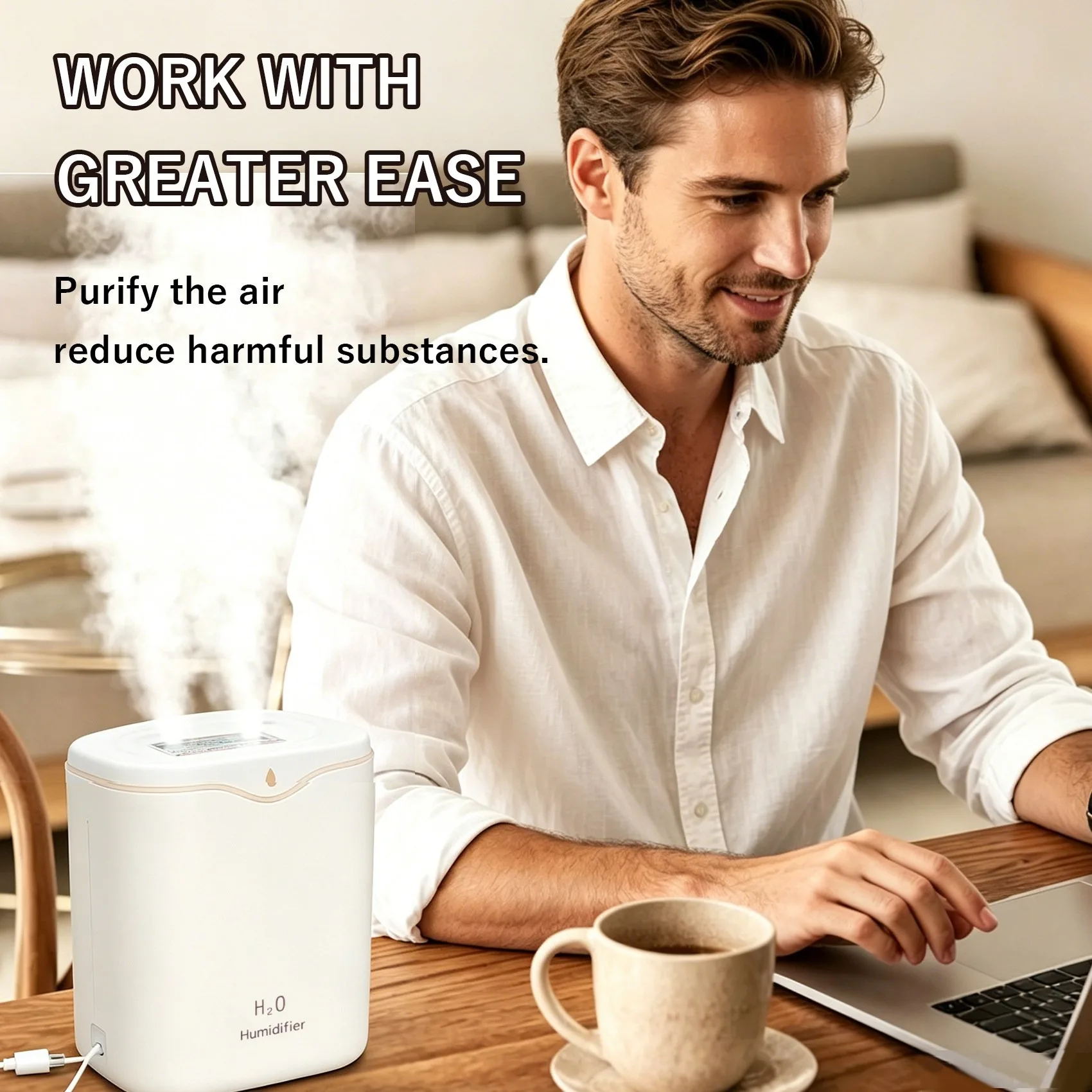 Humidifiers For Bedroom, 2.2L Cool Mist Humidifiers For Bedroom, USB Portable Desk Humidifier, Quiet Ultrasonic,White Durable
Humidifiers For Bedroom, 2.2L Cool Mist Humidifiers For Bedroom, USB Portable Desk Humidifier, Quiet Ultrasonic,White Durable