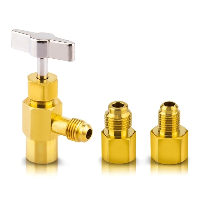 Q39F Can Tap Refrigerant Dispenser for R134A R22 R505 A-C Charging Hose, Brass Tool Bottle Opener
Q39F Can Tap Refrigerant Dispenser for R134A R22 R505 A-C Charging Hose, Brass Tool Bottle Opener