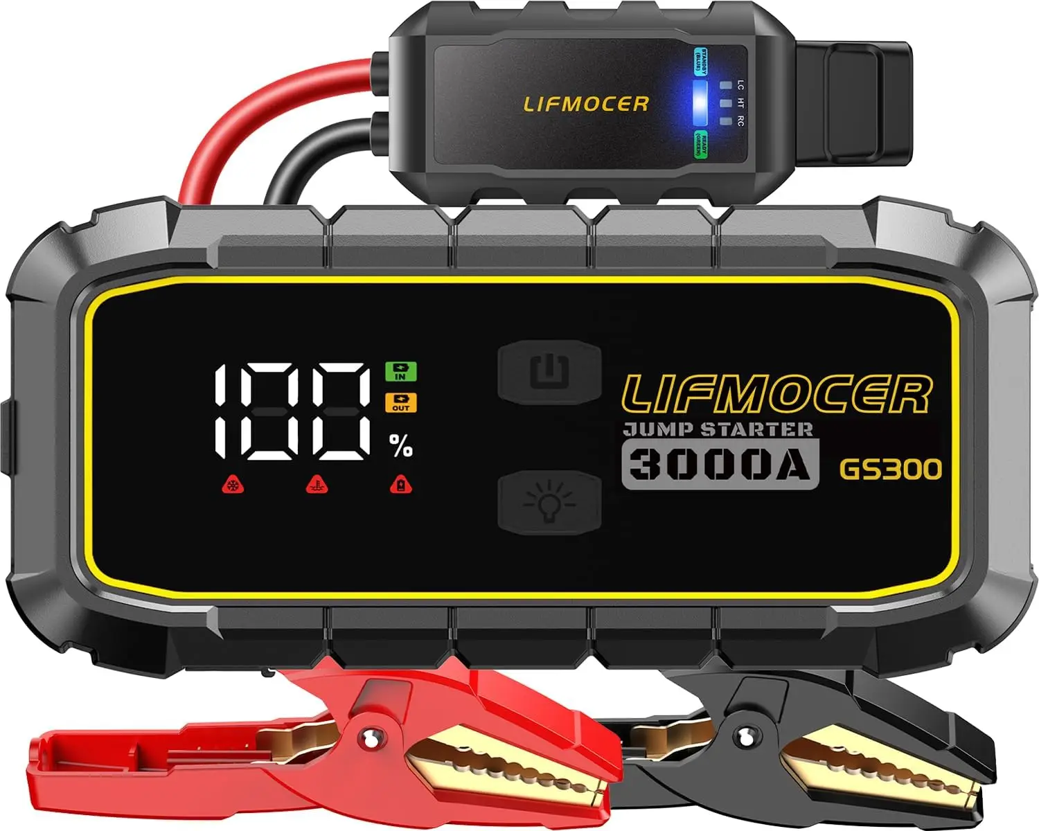 GS300 Jump Starter 3000A Автомобильный аккумуляторный стартер для газовых двигателей 10,0 л и дизельных двигателей 8,0 л Портативный пусковой ящик 12 В с футляром для хранения
GS300 Jump Starter 3000A Автомобильный аккумуляторный стартер для газовых двигателей 10,0 л и дизельных двигателей 8,0 л Портативный пусковой ящик 12 В с футляром для хранения