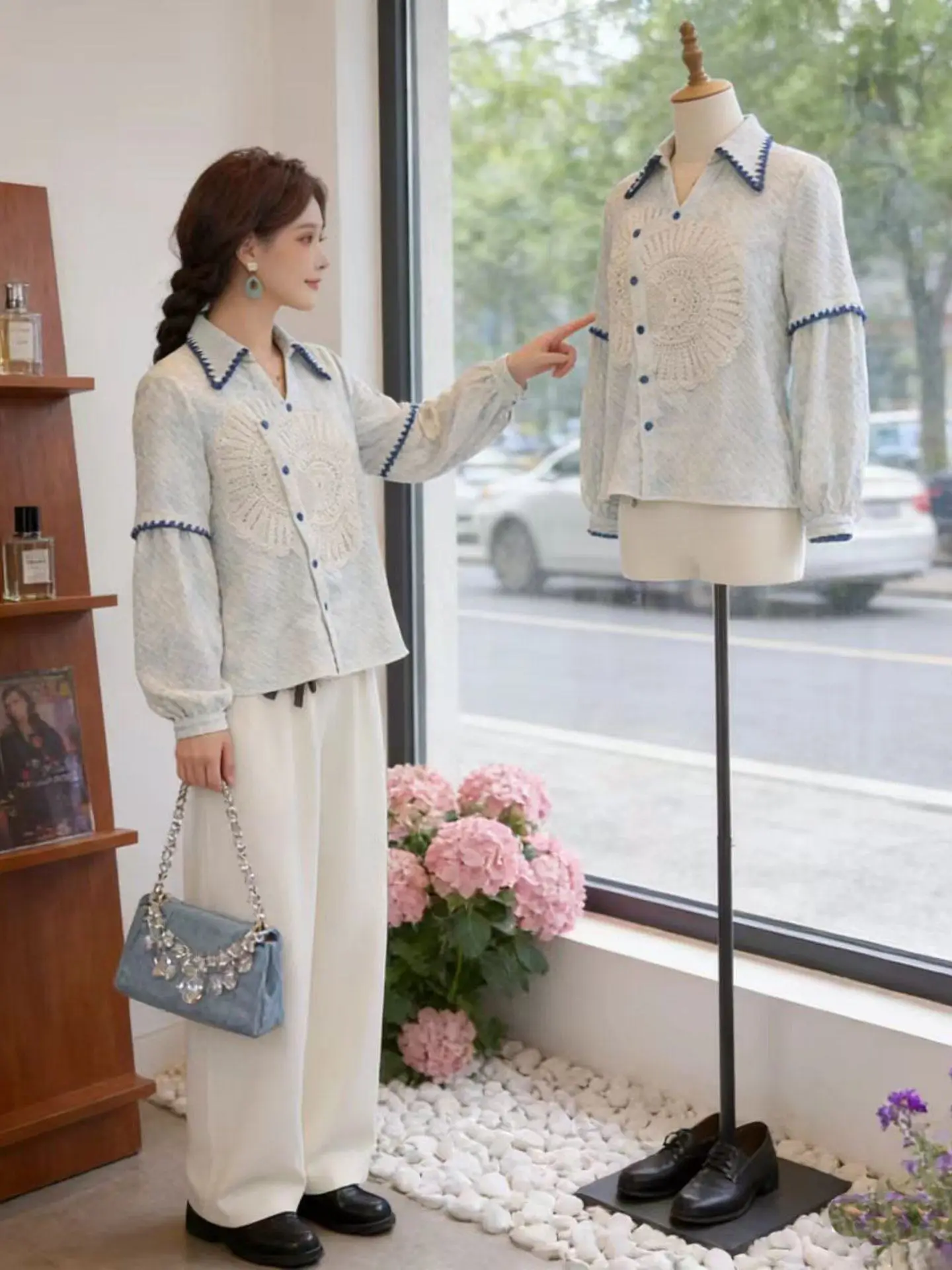 Retro Sle Color Blo Collar Women's irt Spring New Unique Top Long Sve Korean Version Commute Sle UV Protection
Retro Sle Color Blo Collar Women's irt Spring New Unique Top Long Sve Korean Version Commute Sle UV Protection