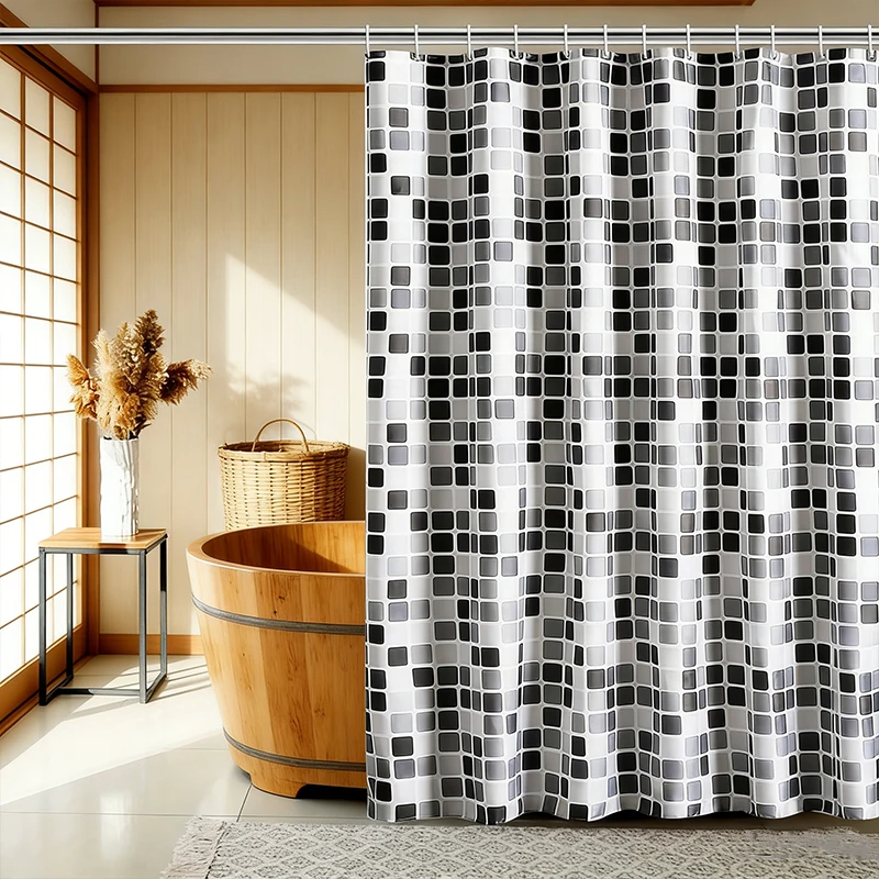 1PC Bathroom Shower Curtains with Hooks Waterproof Modern Geometric Plaid Pattern Household Decoration Translucent Good Quality
1PC Bathroom Shower Curtains with Hooks Waterproof Modern Geometric Plaid Pattern Household Decoration Translucent Good Quality