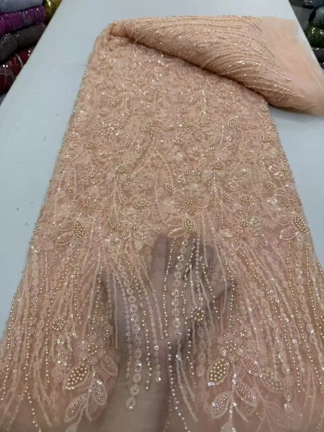 High Quality French African fabric for women Groom Lace Fabric 2025 Beaded Sequin Wedding Dress Material for Women 5 Yards
High Quality French African fabric for women Groom Lace Fabric 2025 Beaded Sequin Wedding Dress Material for Women 5 Yards
