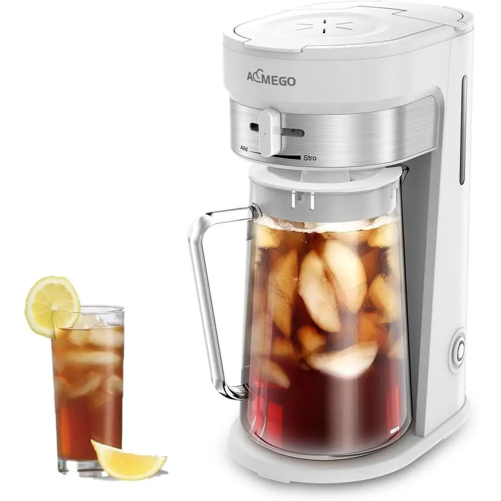 2.5-Quart Glass Pitcher Iced Tea Brewing System with Adjustable Strength and Reusable Filter
2.5-Quart Glass Pitcher Iced Tea Brewing System with Adjustable Strength and Reusable Filter