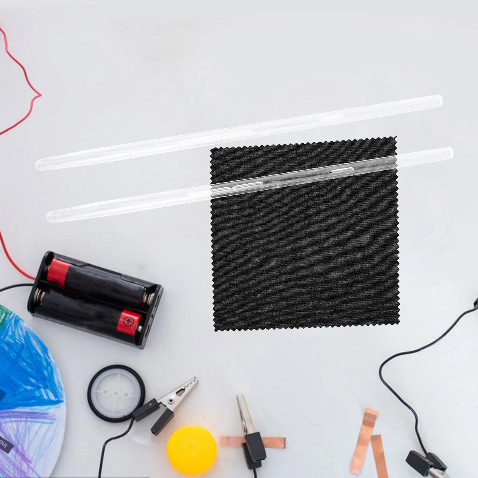 1Set Static Electricity Experiment Equipment Friction Rod Kit Glass Stick Cloth Electrostatic Science Teaching Aid Junior High
1Set Static Electricity Experiment Equipment Friction Rod Kit Glass Stick Cloth Electrostatic Science Teaching Aid Junior High