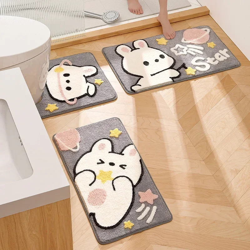 Cute Cartoon Rabbit Bath Mat Set High Quality Flocking Bathroom Non-slip Absorbent Bathroom Rug Shower Room Door Mat Carpet
Cute Cartoon Rabbit Bath Mat Set High Quality Flocking Bathroom Non-slip Absorbent Bathroom Rug Shower Room Door Mat Carpet