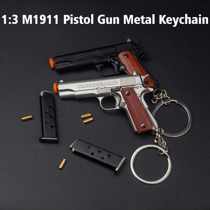 New Mini 1:3 Collector's Edition Full Metal Wooden Handle Disassembly M1911 Shell Pop-up Keychain Toys Gun Men's Gifts 5 Bullets
New Mini 1:3 Collector's Edition Full Metal Wooden Handle Disassembly M1911 Shell Pop-up Keychain Toys Gun Men's Gifts 5 Bullets