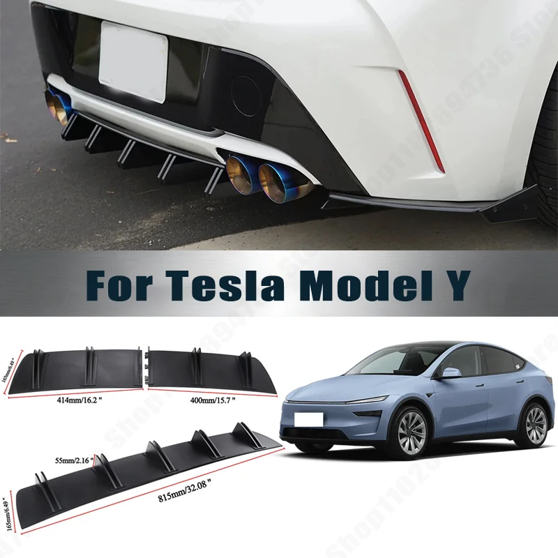 Rear Bumper Shark Fin Diffuser ABS Curved Aero Splitter Anti-Collision Chassis Protector For Tesla Model Y Car Styling
Rear Bumper Shark Fin Diffuser ABS Curved Aero Splitter Anti-Collision Chassis Protector For Tesla Model Y Car Styling