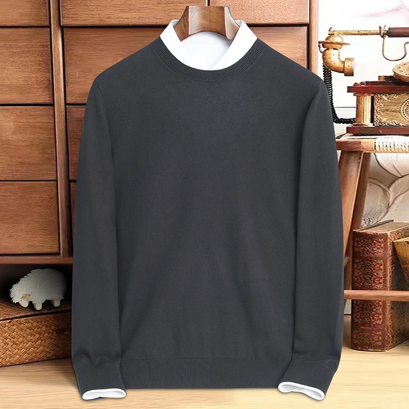 Autumn Classic Men's Thin Round Neck Knit Pullover Business Casual Soft and Comfortable Solid Color Cardigan Sweater Male
Autumn Classic Men's Thin Round Neck Knit Pullover Business Casual Soft and Comfortable Solid Color Cardigan Sweater Male