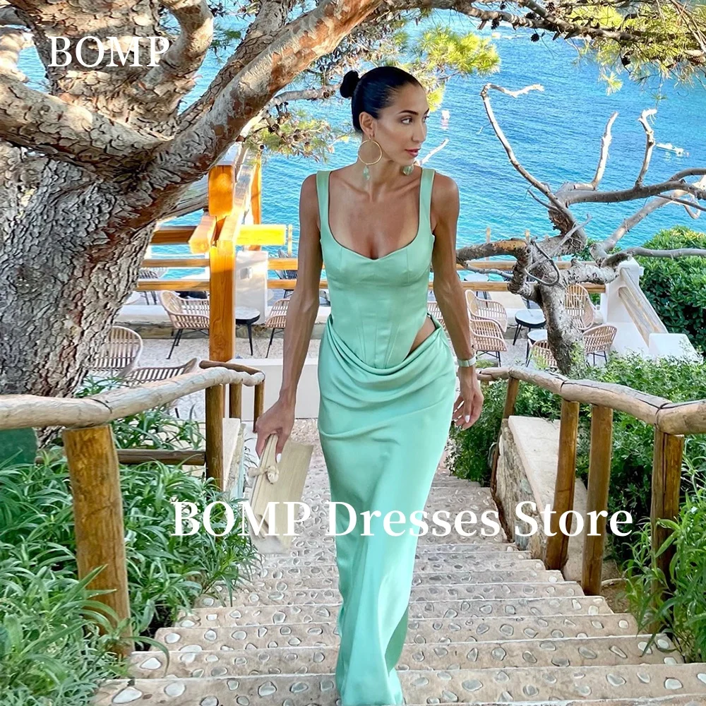 BOMP Green Mermaid Spaghetti Strap Robes Satin Strapless Prom Dresses Floor-Length Wedding Dress Customized
BOMP Green Mermaid Spaghetti Strap Robes Satin Strapless Prom Dresses Floor-Length Wedding Dress Customized