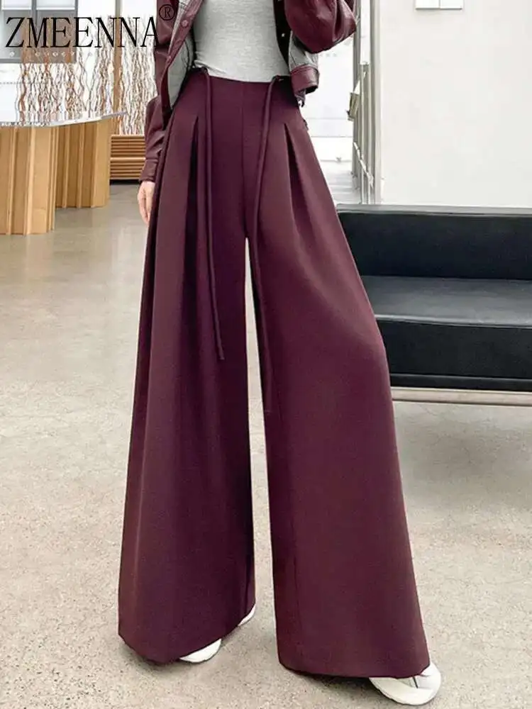 ZMEENNA Bandage Shirring Patchwork High Waist Solid Color A-line Women's Casual Pants 2024 Autumn Winter New ZM520
ZMEENNA Bandage Shirring Patchwork High Waist Solid Color A-line Women's Casual Pants 2024 Autumn Winter New ZM520