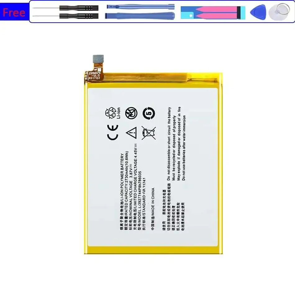Mobile Phone Battery Li3925T44P8h786035 2730mAh For Zte Blade V8 V7 BV0800 BV0701 A910 A506 A522 V770 V7 Plus BV0721 Z10
Mobile Phone Battery Li3925T44P8h786035 2730mAh For Zte Blade V8 V7 BV0800 BV0701 A910 A506 A522 V770 V7 Plus BV0721 Z10