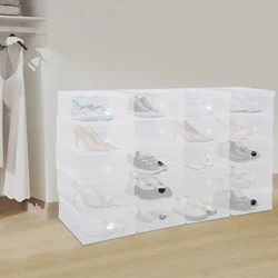20 Pcs Shoe Boxes, 28 X 18 X 10cm Stackable Shoes Box, Transparent Plastic Shoe Storage Boxes for Sports Shoes, Boots, Sandals 20 Pcs Shoe Boxes, 28 X 18 X 10cm Stackable Shoes Box, Transparent Plastic Shoe Storage Boxes for Sports Shoes, Boots, Sandals