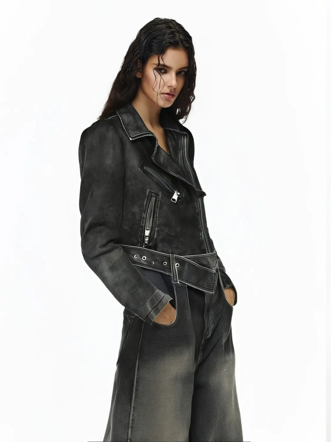 Short Collar Jacket Motorcycle Leather PU Coat Female Street Style Outerwear Women's Long Sleeves Clothes Solid Color Jacket
Short Collar Jacket Motorcycle Leather PU Coat Female Street Style Outerwear Women's Long Sleeves Clothes Solid Color Jacket