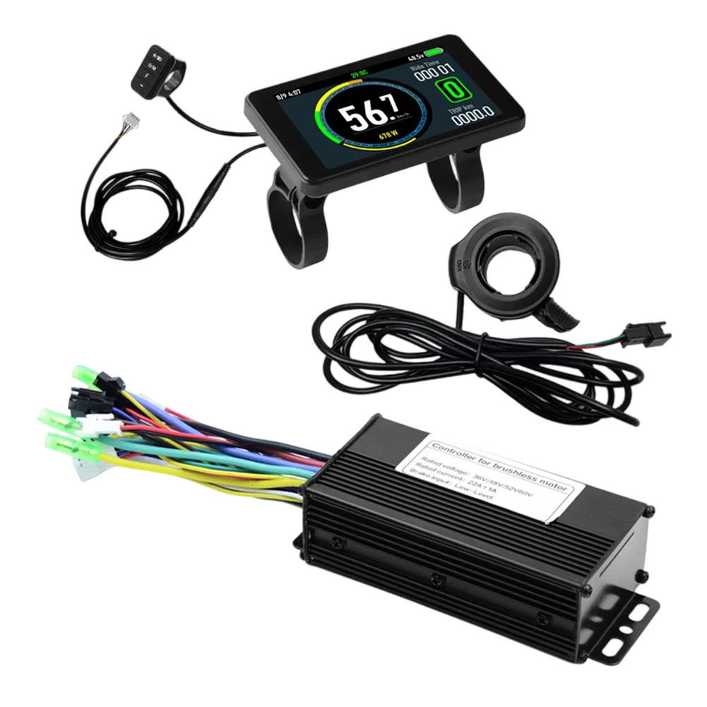 Electric Bicycle Controller Kit 22A 36-60V 500W Sine Wave Controller T8 Color Screen Instrument For 130X Thumb Throttle Parts
Electric Bicycle Controller Kit 22A 36-60V 500W Sine Wave Controller T8 Color Screen Instrument For 130X Thumb Throttle Parts