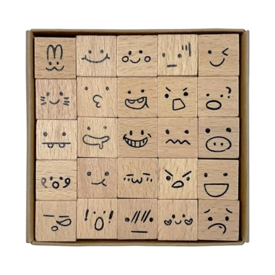 25pcs Mood Expression Wooden Rubber Stamps Kit, Cute Small Emoticon Theme Stamps for rative Diary Planner DIY Craft Scrapbook C
25pcs Mood Expression Wooden Rubber Stamps Kit, Cute Small Emoticon Theme Stamps for rative Diary Planner DIY Craft Scrapbook C
