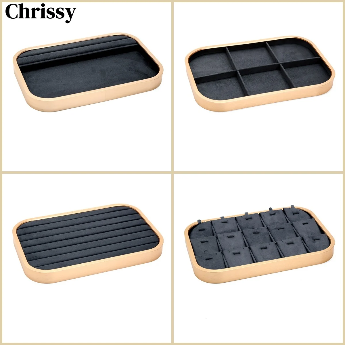 Metal-Edge Rounded Corner Microfiber Jewelry Display Tray, Ring Stud, Pendant, Necklace, Bracelet Storage Tray
Metal-Edge Rounded Corner Microfiber Jewelry Display Tray, Ring Stud, Pendant, Necklace, Bracelet Storage Tray
