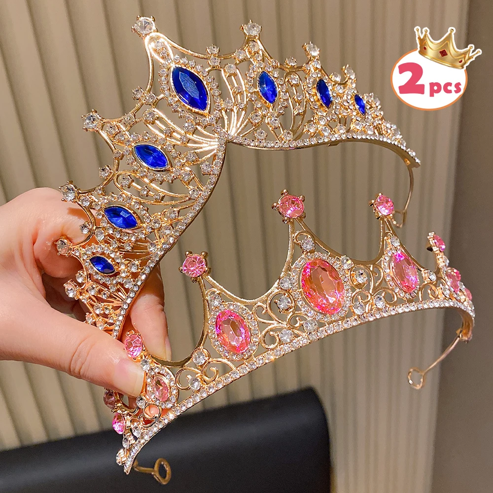 2-Pack Glittering Gold Princess Crown Hair Accessory Set for Party Show Sweet Dreamy Festival Performance Holiday Birthday Gift
2-Pack Glittering Gold Princess Crown Hair Accessory Set for Party Show Sweet Dreamy Festival Performance Holiday Birthday Gift