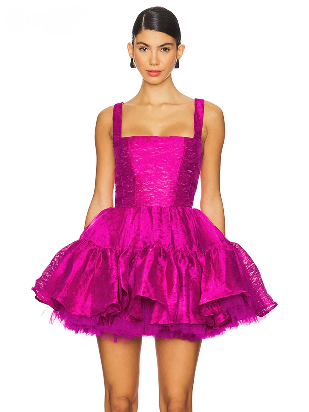 GPBD Women Sexy Sling Square Neck Mini Ball Gown Fuchsia Sleeveelss Backless A-line Dresses Elegant Evening Club Party Gowns
GPBD Women Sexy Sling Square Neck Mini Ball Gown Fuchsia Sleeveelss Backless A-line Dresses Elegant Evening Club Party Gowns