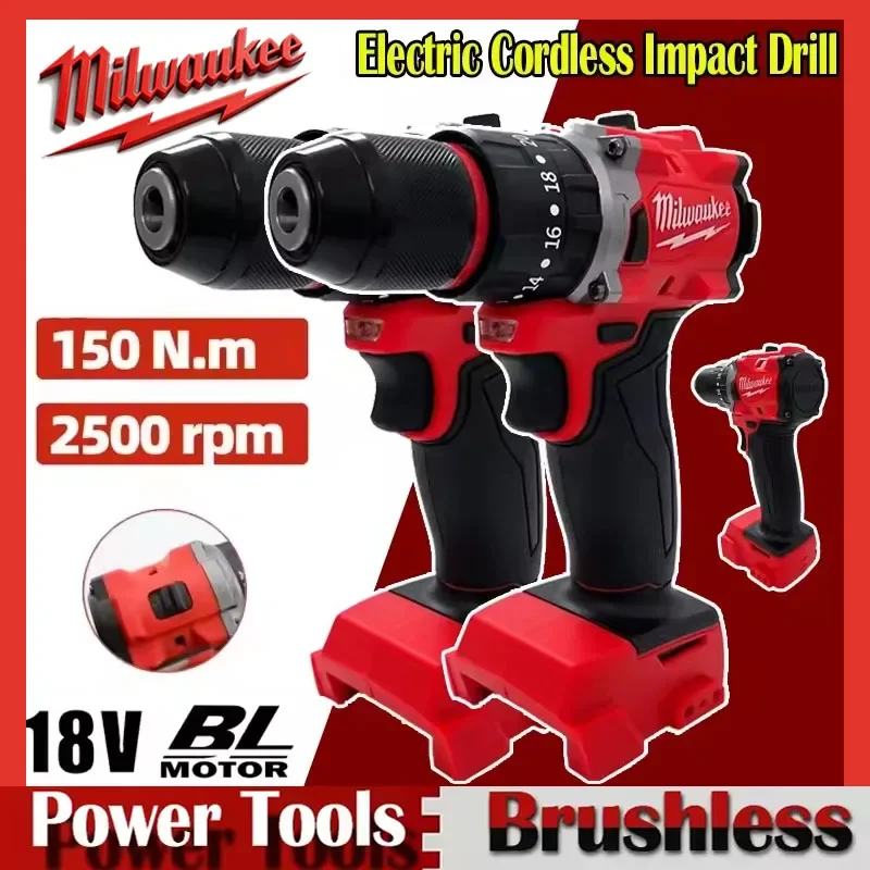 Маленькая электрическая дрель Milwaukee, 150 Нм, бесщеточная аккумуляторная ударная дрель для декоративной команды, используется для электроинструмента с аккумулятором 18 В
Маленькая электрическая дрель Milwaukee, 150 Нм, бесщеточная аккумуляторная ударная дрель для декоративной команды, используется для электроинструмента с аккумулятором 18 В