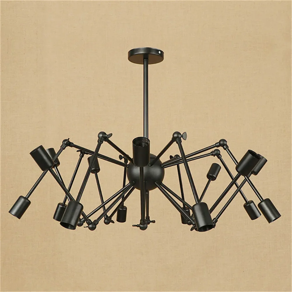 Modern Black Spider chandeliers living room foyer dining E27 hanging lustre chandelier 9/15/21/6/8/10/16 lights
Modern Black Spider chandeliers living room foyer dining E27 hanging lustre chandelier 9/15/21/6/8/10/16 lights
