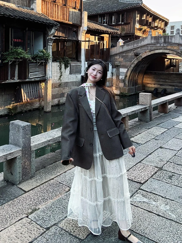 Stunning Women's Vaion Suit Set Retro Jaet And Beautiful Skirt Two-Piece Early Autumn New Sle Korean Faion
Stunning Women's Vaion Suit Set Retro Jaet And Beautiful Skirt Two-Piece Early Autumn New Sle Korean Faion