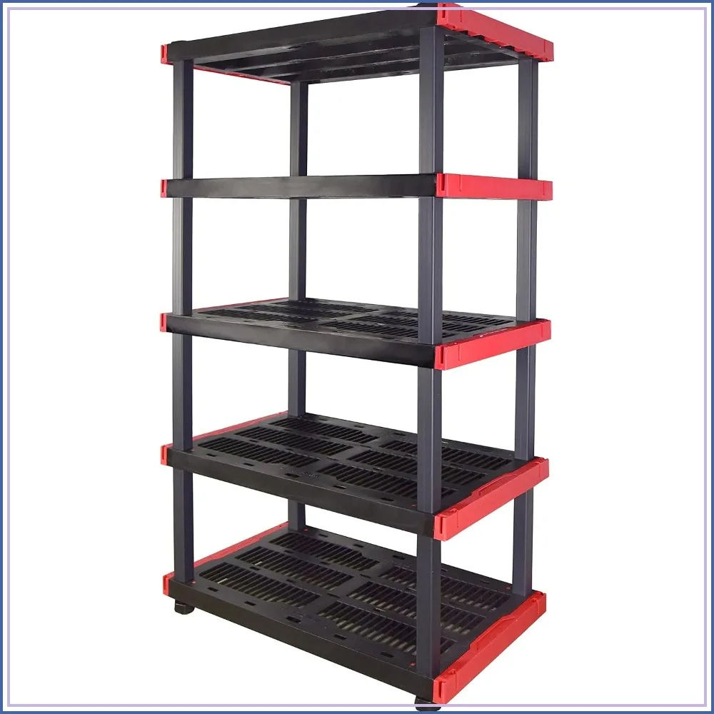 5-Tier Heavy Duty Storage Rack, 200lbs per Shelf, Weather-Resistant, Easy Assembly, 72.3"H x 40"W x 24"D
5-Tier Heavy Duty Storage Rack, 200lbs per Shelf, Weather-Resistant, Easy Assembly, 72.3"H x 40"W x 24"D