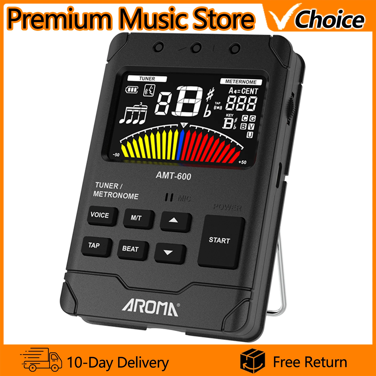 AROMA Tuner & Metronome & Tone Generator 3-in-1 AMT-600 Rechargeable 2.5-inch Color LCD Guitar Tuner Electronic Metronome
AROMA Tuner & Metronome & Tone Generator 3-in-1 AMT-600 Rechargeable 2.5-inch Color LCD Guitar Tuner Electronic Metronome